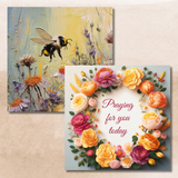 Everyday Card - Bee & Wreath (Pack of 6, 3 of each design)