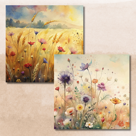 Everyday Card - Wild Flowers (Pack of 6, 3 of each design)